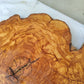 Rare Olive Wood Live Edge Slab – 39x44x3 cm Unique Grain Sustainable Luxury for Epoxy & Luxury Crafts - Olive Generic