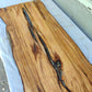 Rare Live Edge Olive Wood Slab – 33x80cm, Sustainable Luxury, Unique Grain, Natural Luster