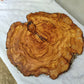 Rare Olive Wood Live Edge Slab – 42x43x2.5 cm Unique Grain Sustainable Luxury Premium Natural Finish Epoxy Friendly