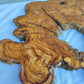 Rare Ancient Olive Wood Slab 43x53cm Live Edge Lumber for Epoxy Resin.