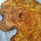 Rare Olive Wood Live Edge Slab – Sustainable Luxury Unique Grain 37x40x2.5cm Premium Natural Finish - Olive Generic