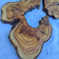 Rare Olive Wood Live Edge Slab 28x40cm - Ultra Dry Figured Lumber for Epoxy Resin Clock Guitar & Luxury Crafts