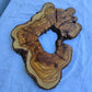Rare Olive Wood Live Edge Slab 28x40cm | Exotic Epoxy Resin & Luthier Wood | Super Dry 3% Moisture | Sustainable Luxury
