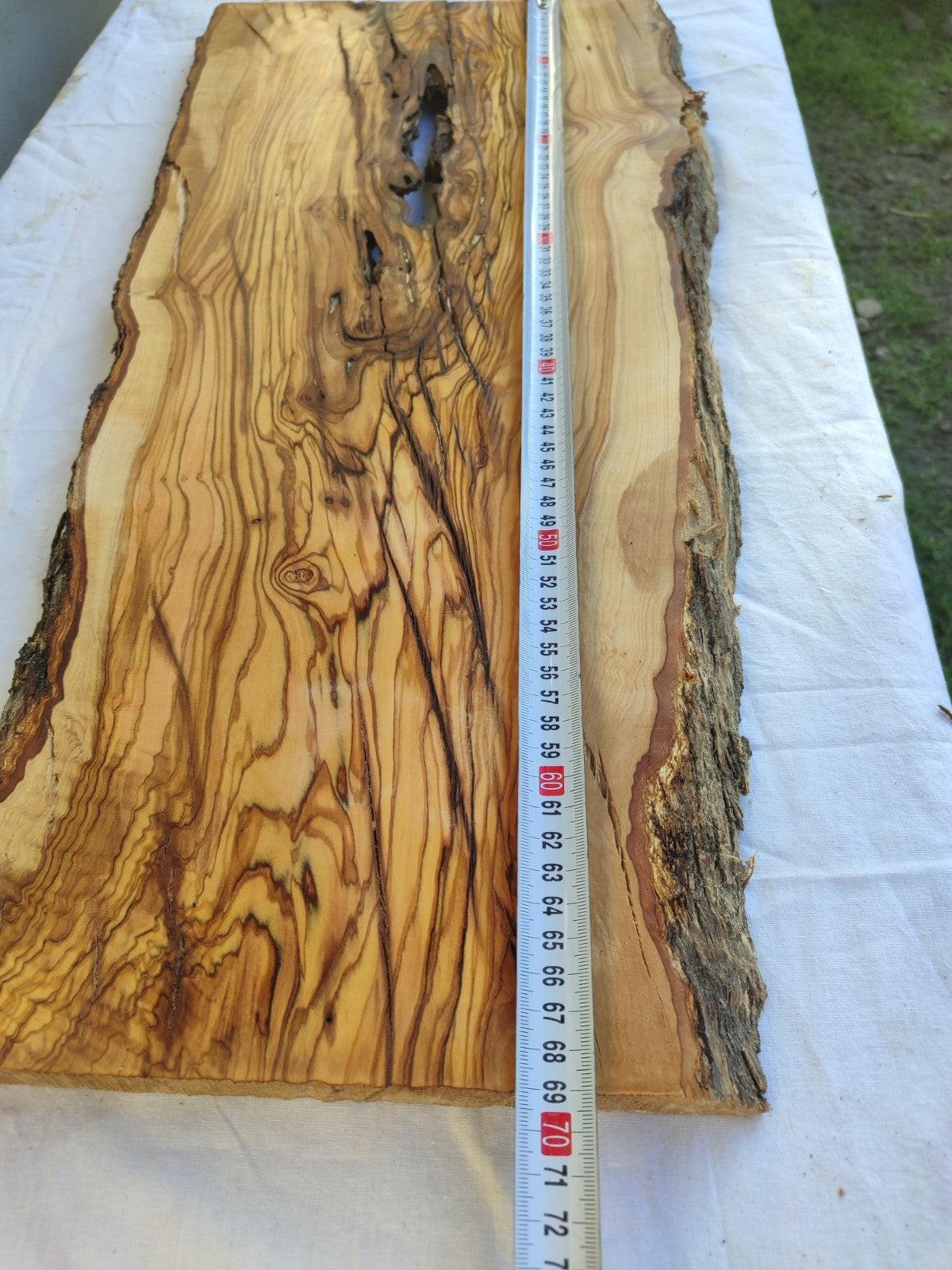 Large Olive Wood Slab | Live Edge Wood Plank for Table, Desk & Furniture.