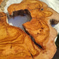 Large Olive Wood Slab 200+ Years | Live Edge Wood Slice 50x34cm for Epoxy.