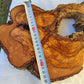 Large Olive Wood Slab 200+ Years | Live Edge Wood Slice 50x34cm for Epoxy.