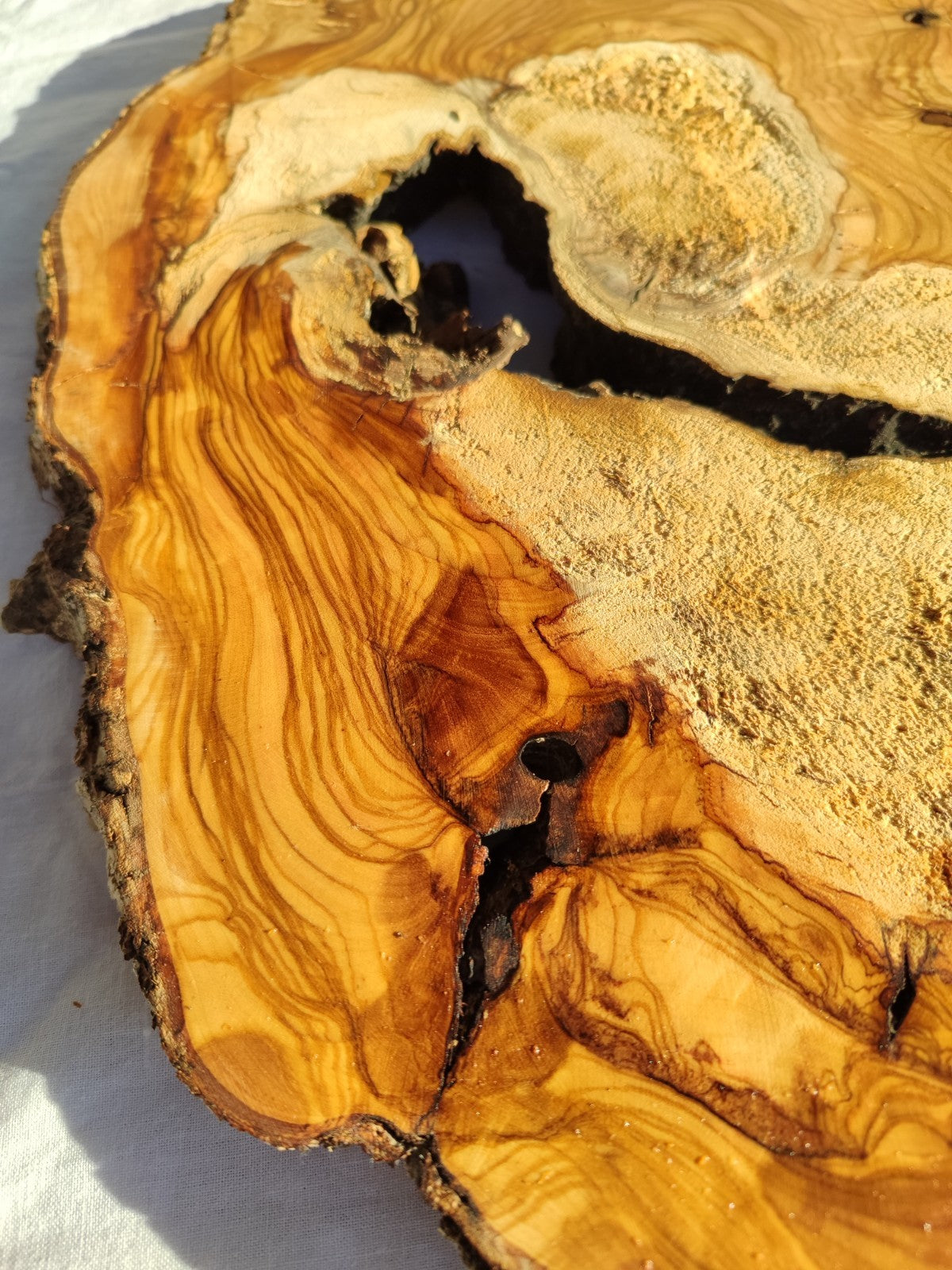 Natural Olive Wood Slab | Live Edge Olive Wood Slice for Craft, Woodworking.