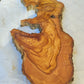 Long Olive Wood Slab | Live Edge Wood Slice for Sculptural Wall Art & Decor.