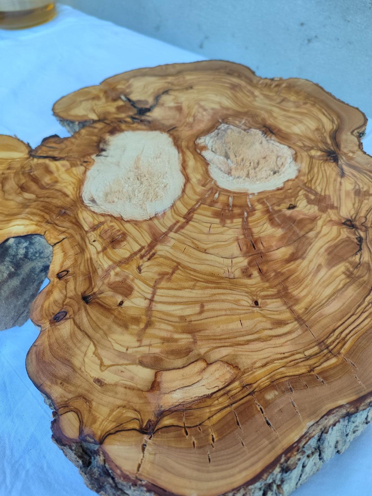 Ancient Olive Wood Slab 200+ Years | Thick Live Edge Olive Wood.