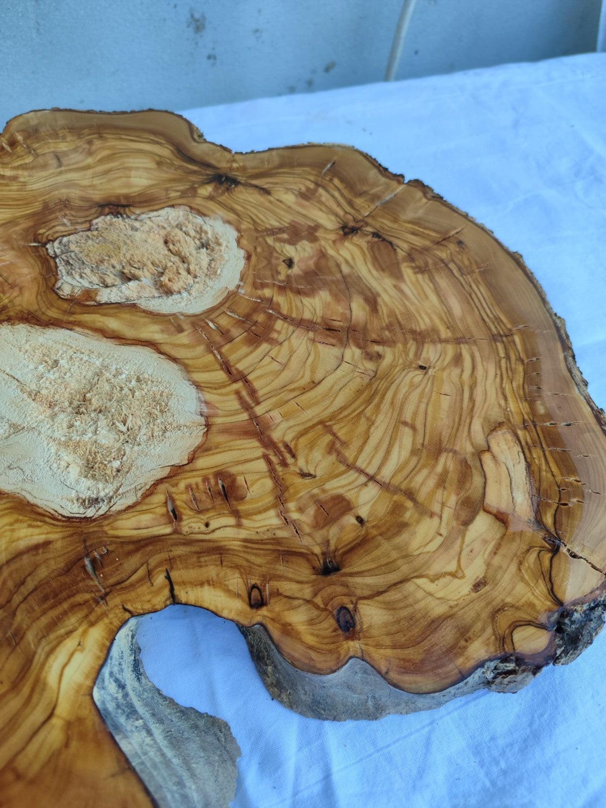 Ancient Olive Wood Slab 200+ Years | Thick Live Edge Olive Wood.