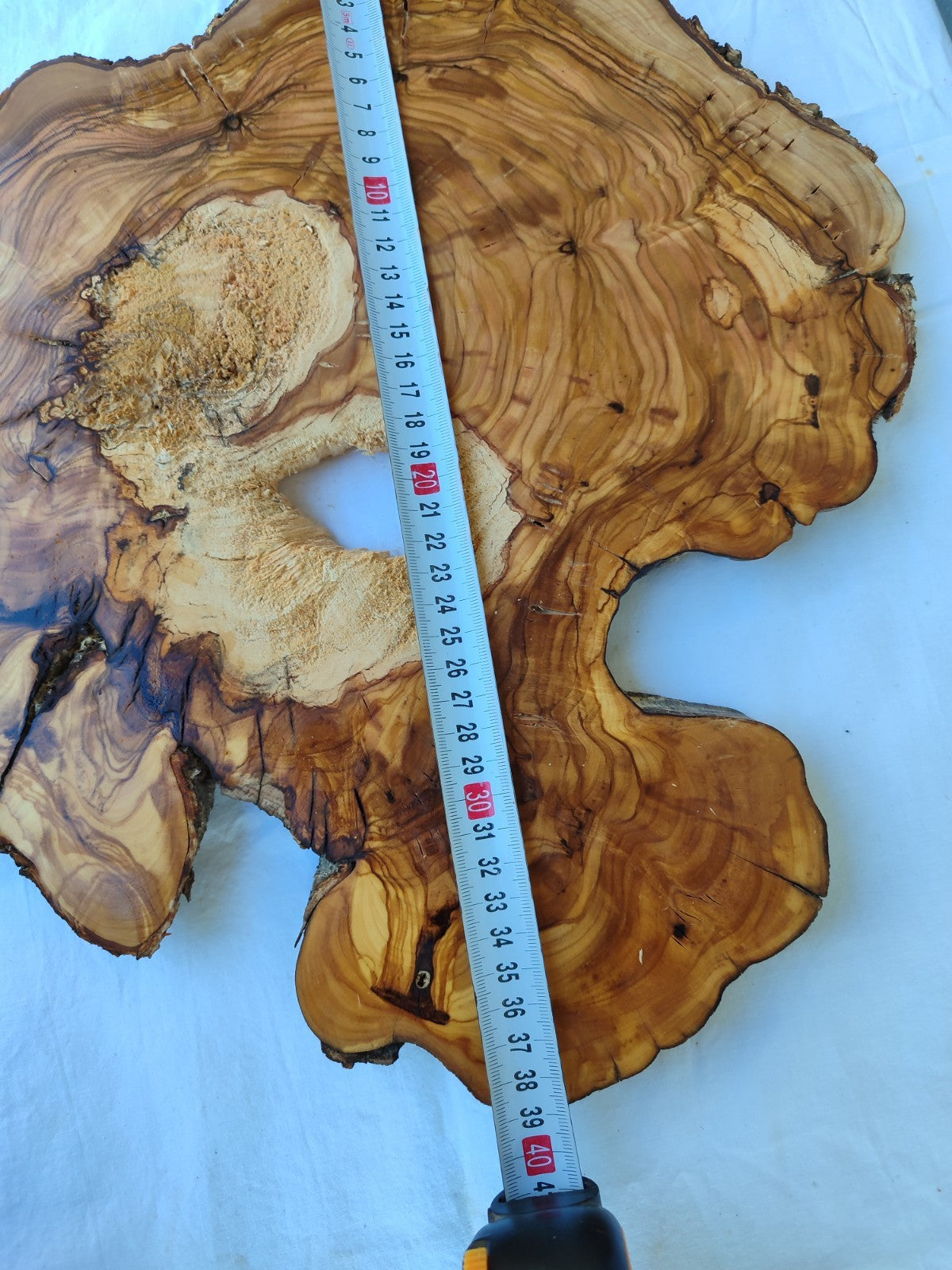 Natural 200+ Year Old Live Edge Wood Slice for Craft & Woodworking.