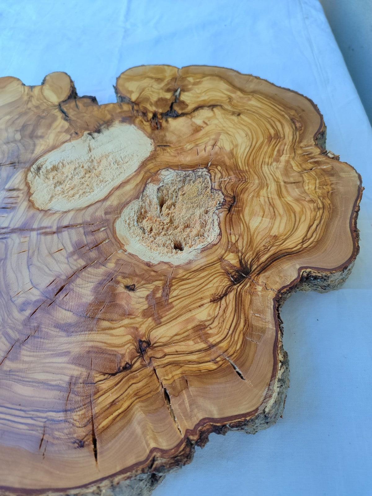 Ancient Olive Wood Slab 200+ Years | Thick Live Edge Olive Wood.