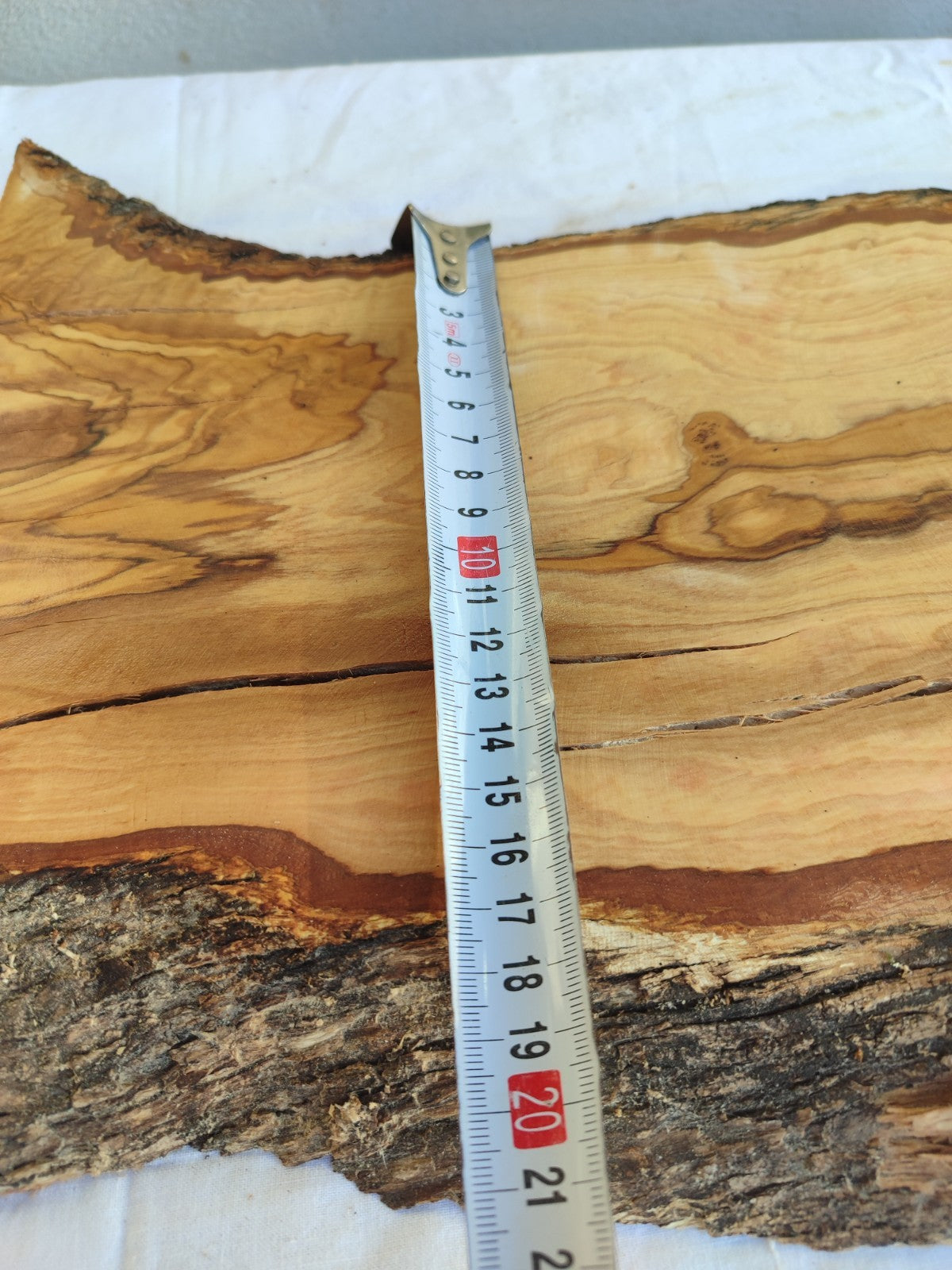 Extra Long Olive Wood Slab | Live Edge Wood Plank for Epoxy Table & Furniture.
