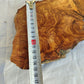 Long Olive Wood Slab | Live Edge Wood Slice for Sculptural Wall Art & Decor.