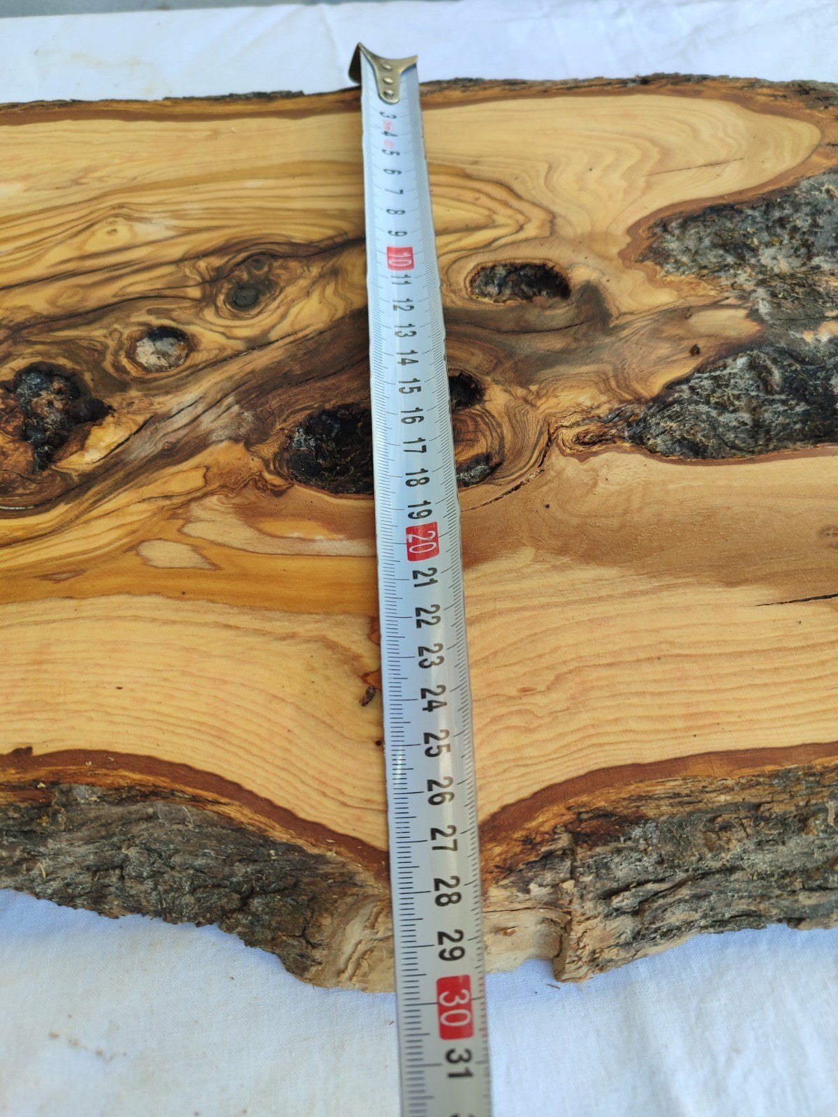 Extra Long Olive Wood Slab | Live Edge Wood Plank for Epoxy Table & Furniture.