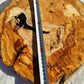 Natural Olive Wood Slab | Live Edge Olive Wood Slice for Craft, Woodworking.