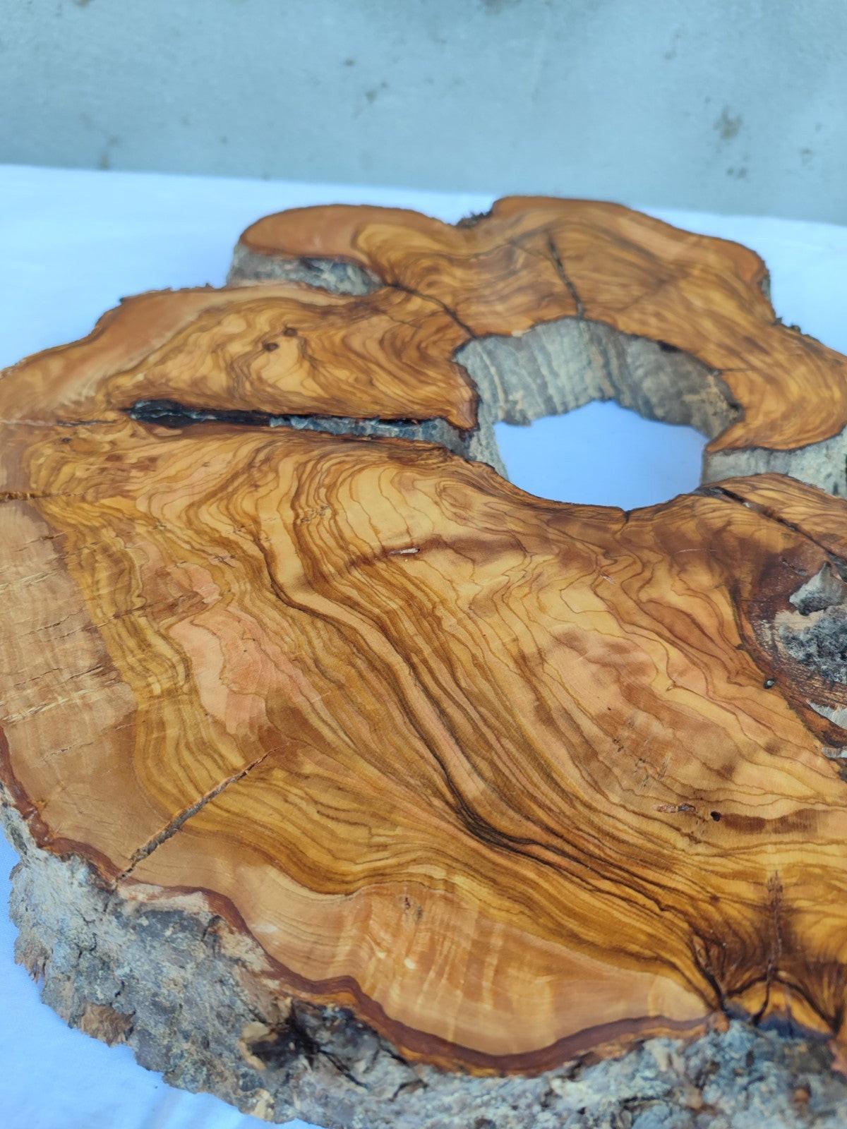 200+ Year Live Edge Olive Wood with Natural Voids for Epoxy Table.