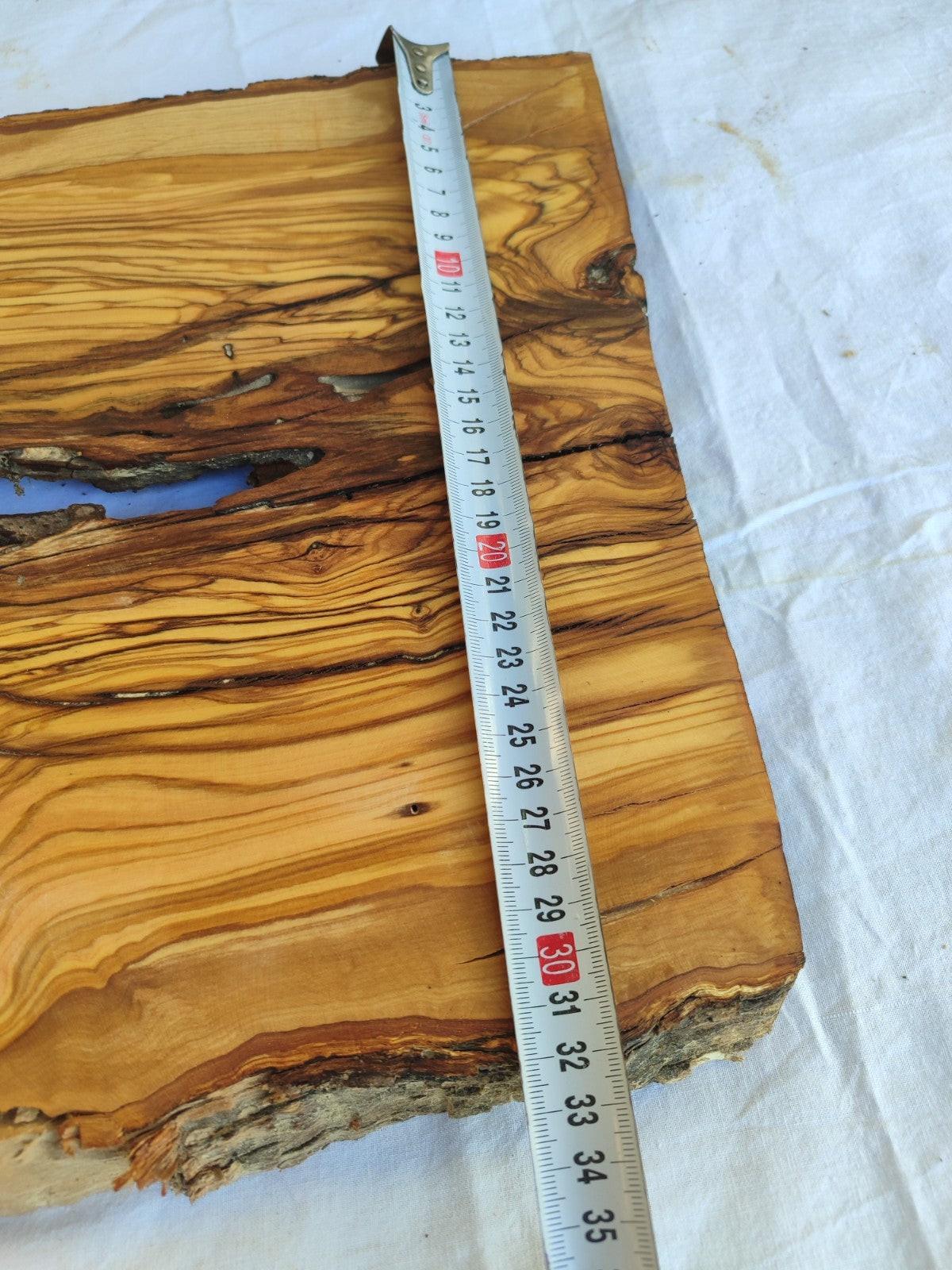 Large Olive Wood Slab | Live Edge Wood Plank for Table, Desk & Furniture.