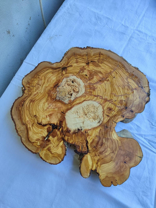 Ancient Olive Wood Slab 200+ Years | Thick Live Edge Olive Wood.