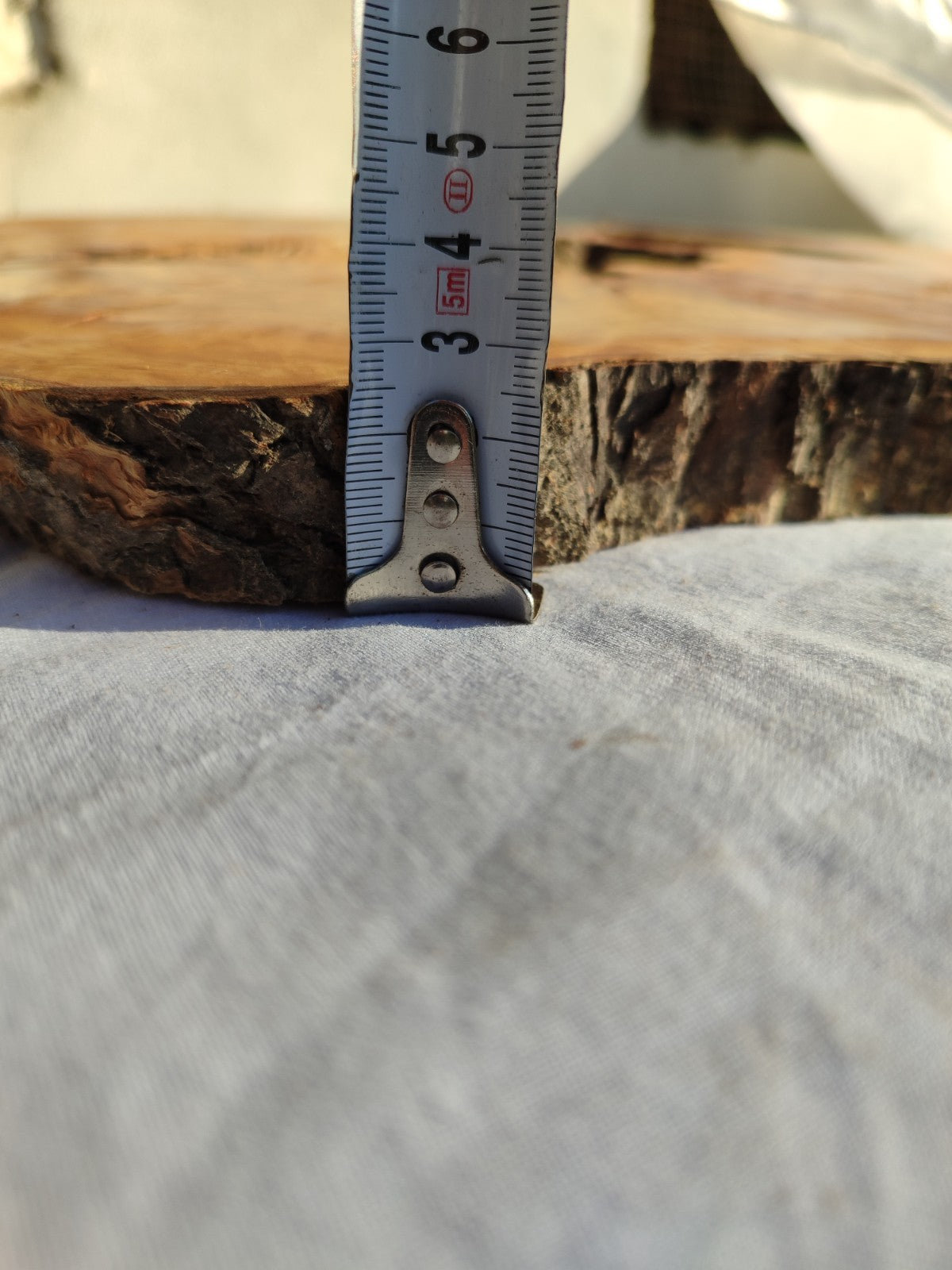 200+ Year Old Olive Wood Slab | Large Live Edge Olive Wood Slice with Voids.