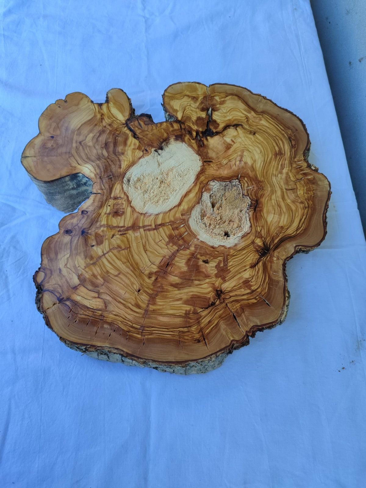 Ancient Olive Wood Slab 200+ Years | Thick Live Edge Olive Wood.