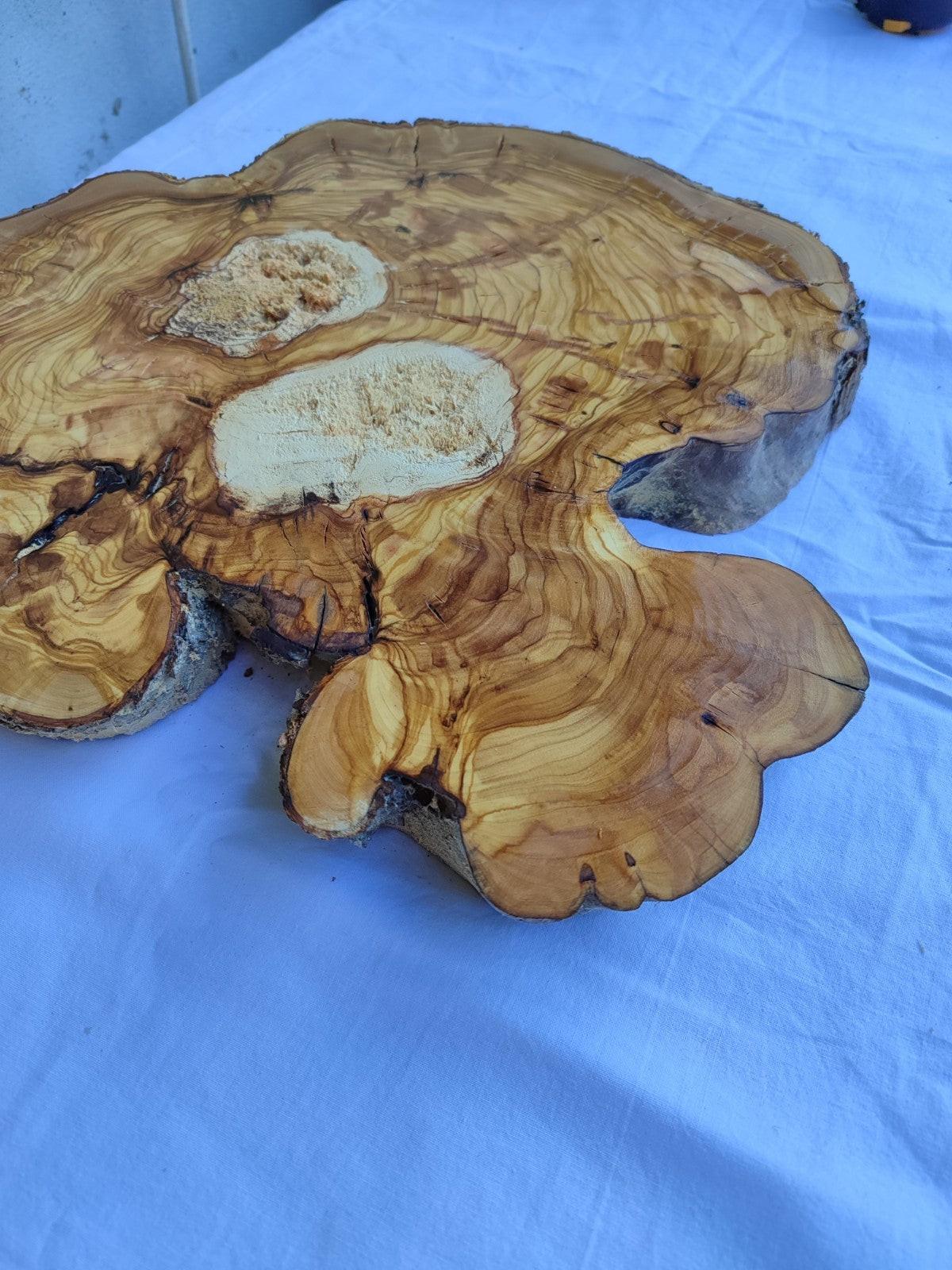 Ancient Olive Wood Slab 200+ Years | Thick Live Edge Olive Wood.