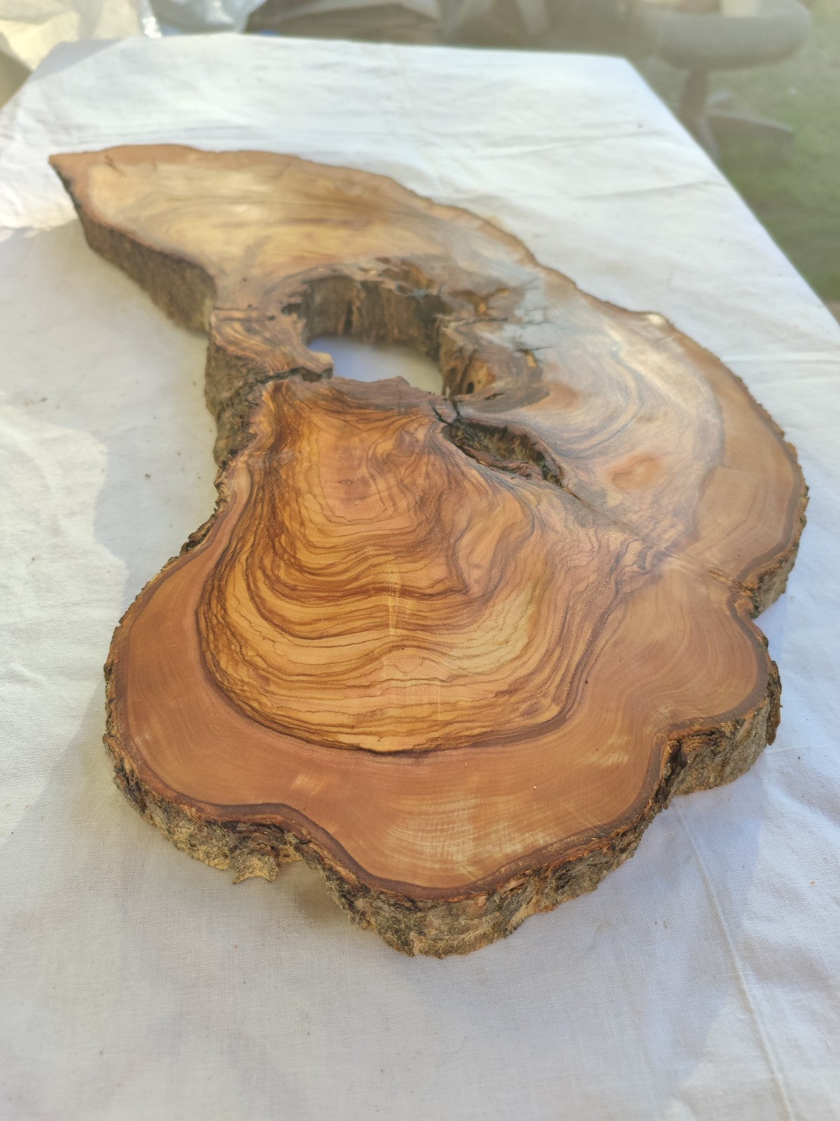 200+ Year Old Olive Wood Slab | Long Live Edge Olive Wood Slice.