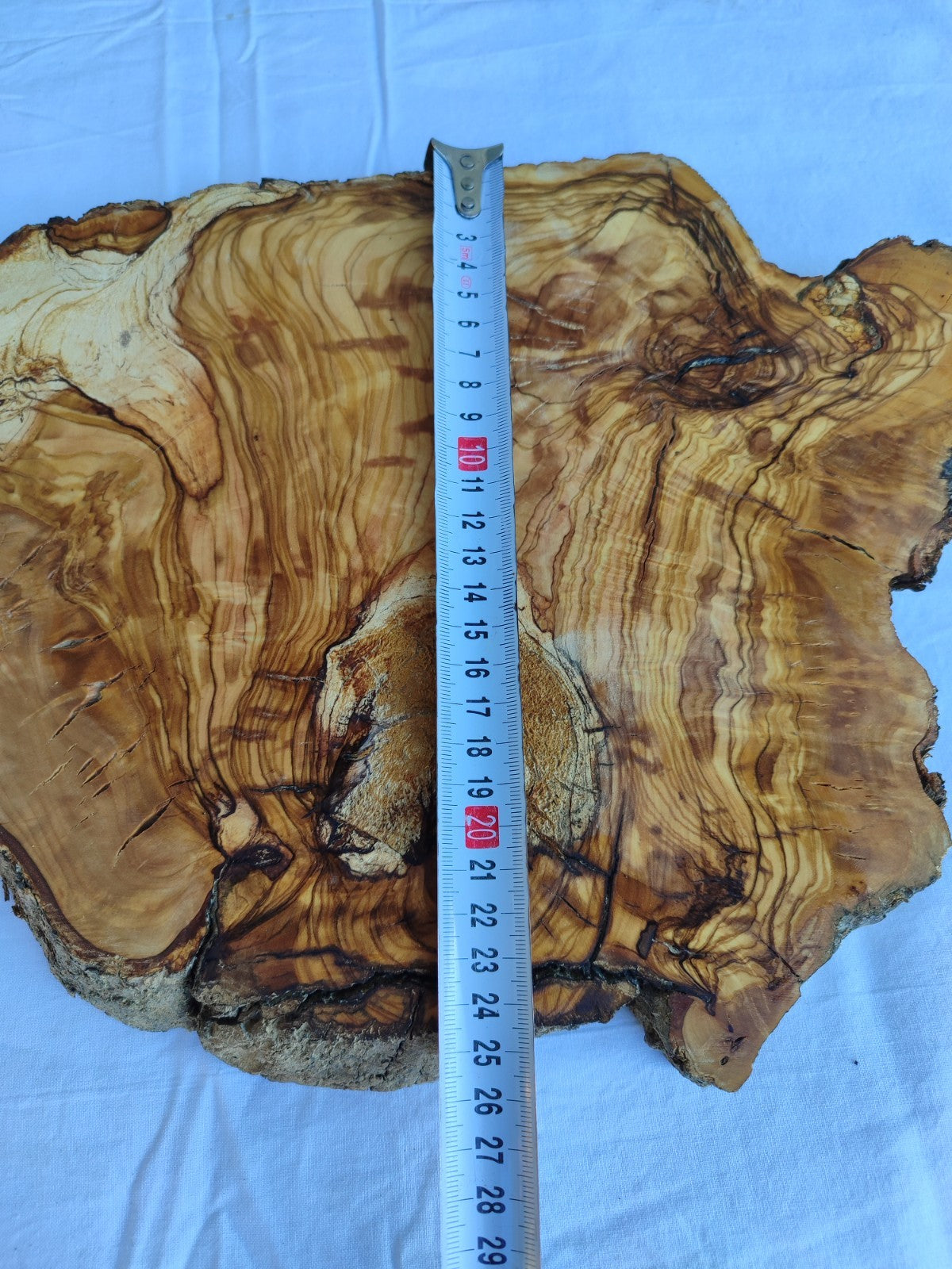 Small Olive Wood Slab 200+ Years | Live Edge Olive Wood Slice for Epoxy.