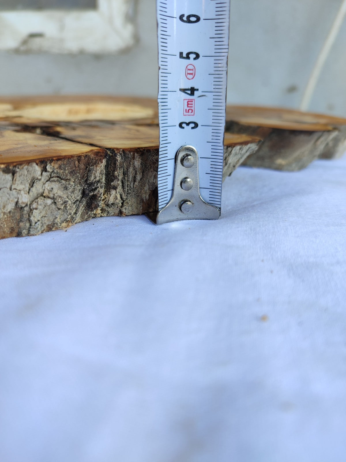 Natural 200+ Year Old Live Edge Wood Slice for Craft & Woodworking.