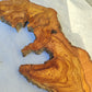 Long Olive Wood Slab | Live Edge Wood Slice for Sculptural Wall Art & Decor.