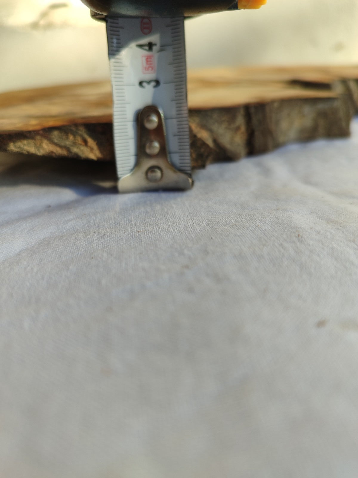 Long Olive Wood Slab | Live Edge Wood Slice for Sculptural Wall Art & Decor.