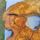 Large Olive Wood Slab 200+ Years | Live Edge Wood Slice 50x34cm for Epoxy.
