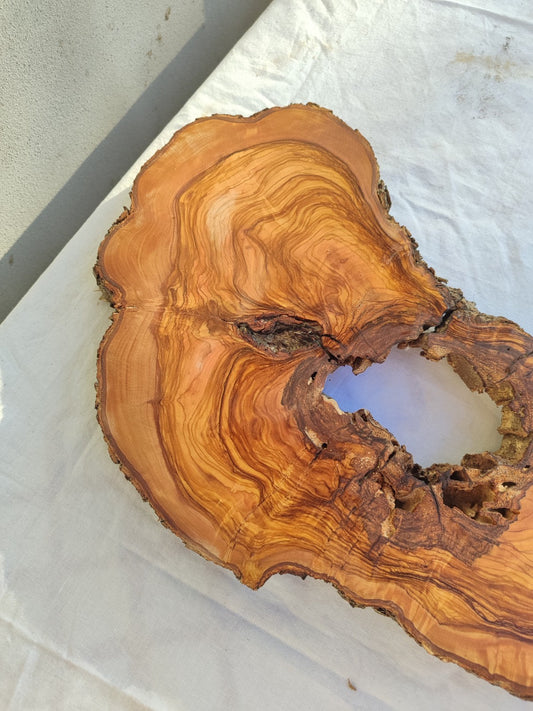 200+ Year Old Olive Wood Slab | Long Live Edge Olive Wood Slice.