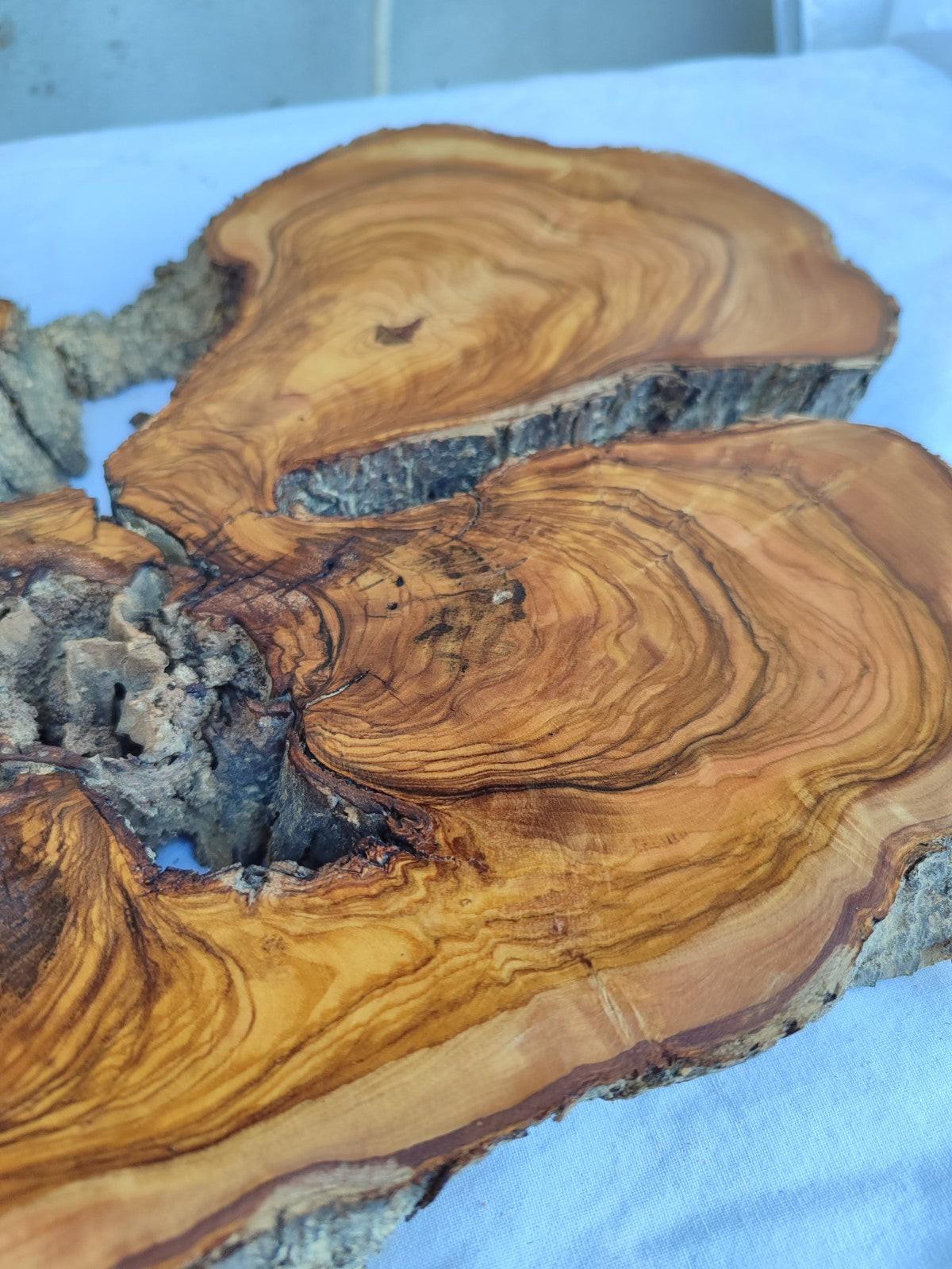 200+ Year Live Edge Olive Wood with Natural Voids for Epoxy Table.