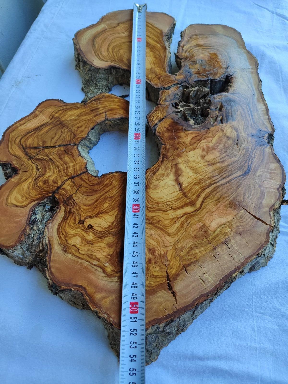 200+ Year Live Edge Olive Wood with Natural Voids for Epoxy Table.
