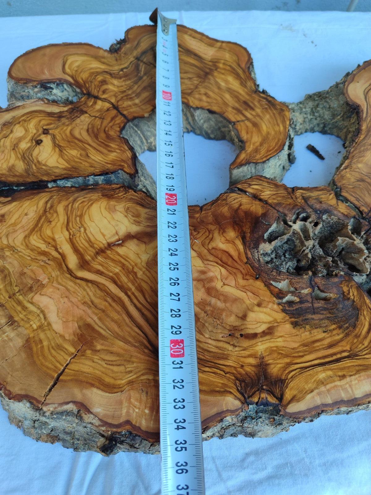 200+ Year Live Edge Olive Wood with Natural Voids for Epoxy Table.