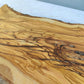 Large Olive Wood Slab | Live Edge Wood Plank for Table, Desk & Furniture.