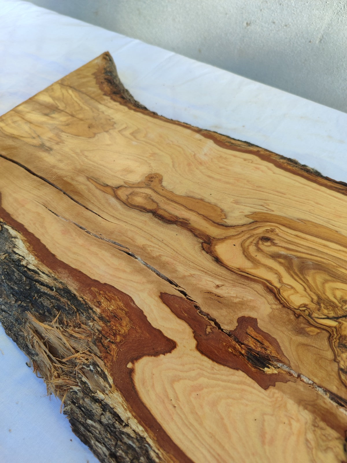 Extra Long Olive Wood Slab | Live Edge Wood Plank for Epoxy Table & Furniture.