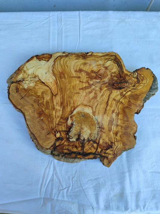 Small Olive Wood Slab 200+ Years | Live Edge Olive Wood Slice for Epoxy.