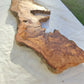 Long Olive Wood Slab | Live Edge Wood Slice for Sculptural Wall Art & Decor.