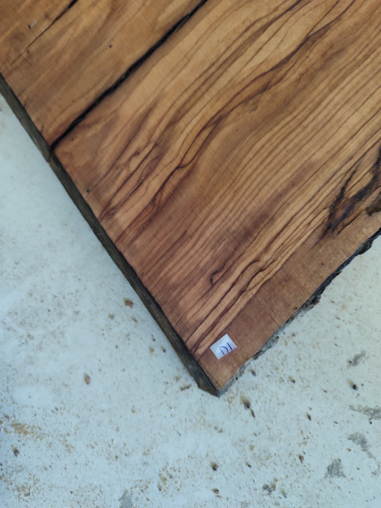 Rare Live Edge Olive Wood Slab – 33x80cm, Sustainable Luxury, Unique Grain, Natural Luster