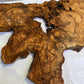 Rare Olive Wood Slab 43x66cm | Live Edge for Epoxy Resin & Coffee Table | Premium Dry Luthier Wood | Unique Grain Sustainable Luxury Art.