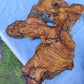 3pcs Rare Live Edge Olive Wood Slab 55x56cm | Super Dry 3% Moisture | Unique Grain for Epoxy Resin, Guitar Body & Luxury Art.