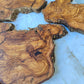 Rare Olive Wood Slab 51x53cm | Premium Live Edge for Epoxy Resin, Clock, Guitar Body | Ultra Dry Sustainable Luxury DIY Lumber.