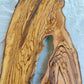 Rare Live Edge Olive Wood Slab – Unique Grain, Sustainable Luxury for Epoxy, Table & Crafts