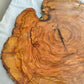 Rare Olive Wood Slab – Live Edge Unique Grain Sustainable Luxury – 39x43x2.5cm Premium Natural Luster Epoxy Friendly