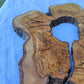 Rare Live Edge Olive Wood Slab 29x40cm | Unique Grain for Epoxy Guitar & Luxury Crafts | Ultra-Dry 3% Moisture Lumber
