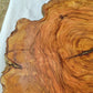 Rare Olive Wood Slab – Live Edge Unique Grain Sustainable Luxury – 40x42x2.5cm Premium Natural Luster - Olive Generic