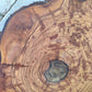 Rare Olive Wood Slab – Live Edge, Unique Grain, Sustainable Luxury – Premium Natural Luster for Epoxy & Artisan Crafts (31x37x2.5 cm)