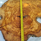 Rare Olive Wood Live Edge Slab – Sustainable Luxury Unique Grain 37x40x2.5cm Premium Natural Finish - Olive Generic